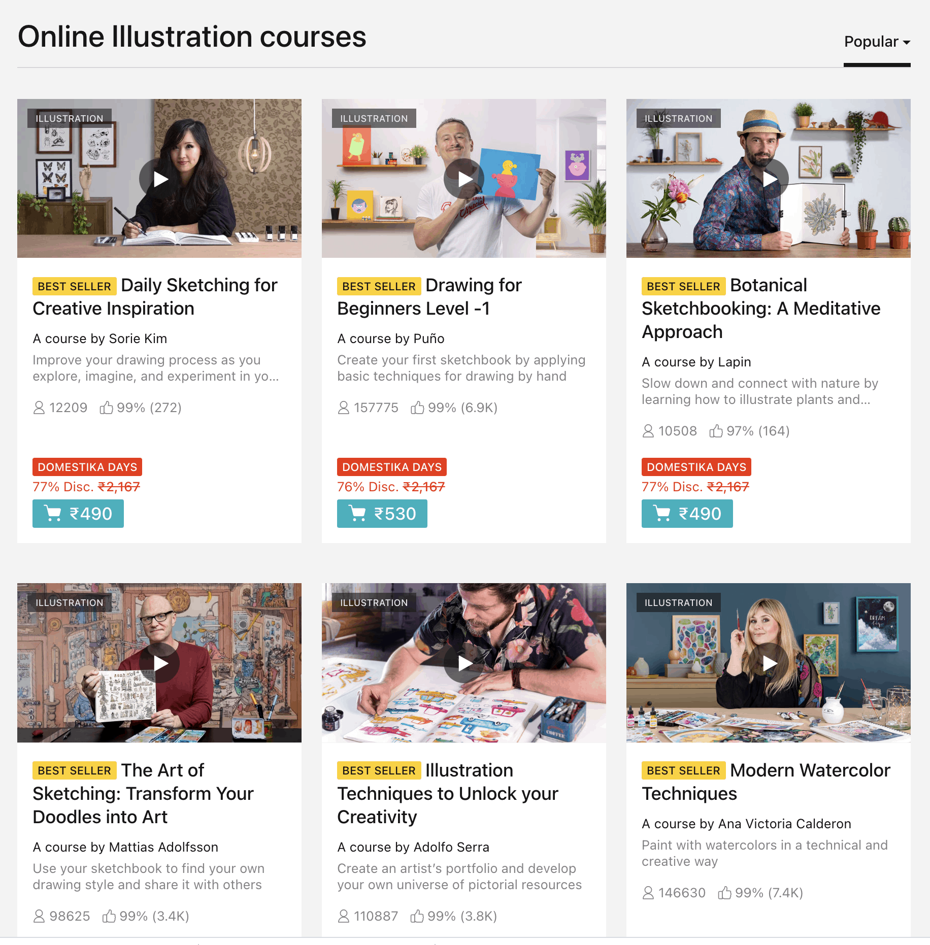 Domestika has a lot of art courses for anyone looking to improve their art. 