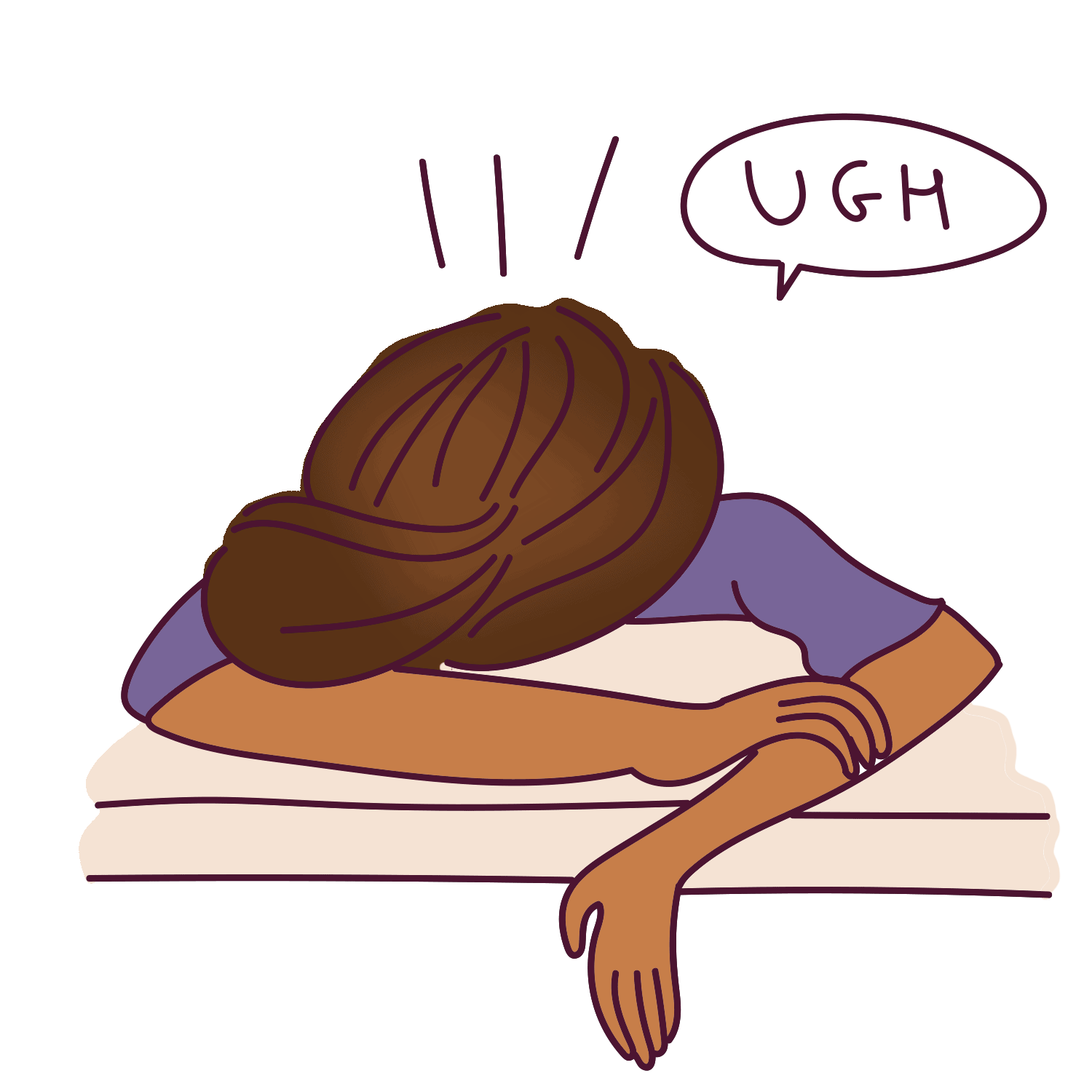 It's very difficult to actually write a blog post from scratch. But don't fret because I'm going to teach you how to craft a viral blog post. Girl slumped on desk illustration.