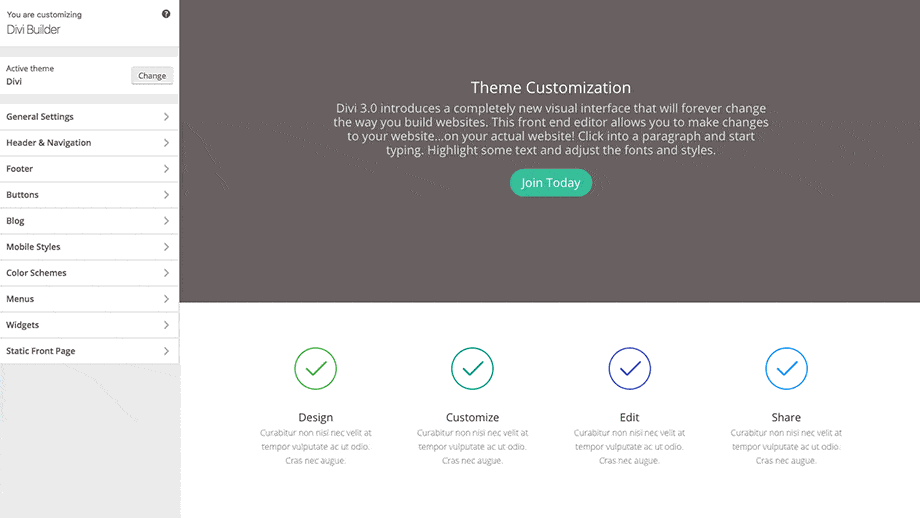 Divi is a drag-and-drop theme that is extremely flexible and stylish!