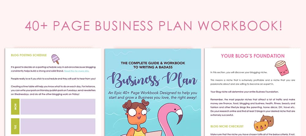 Want a cute Business Plan to help you start and grow a blog from scratch the right way? I got you covered!