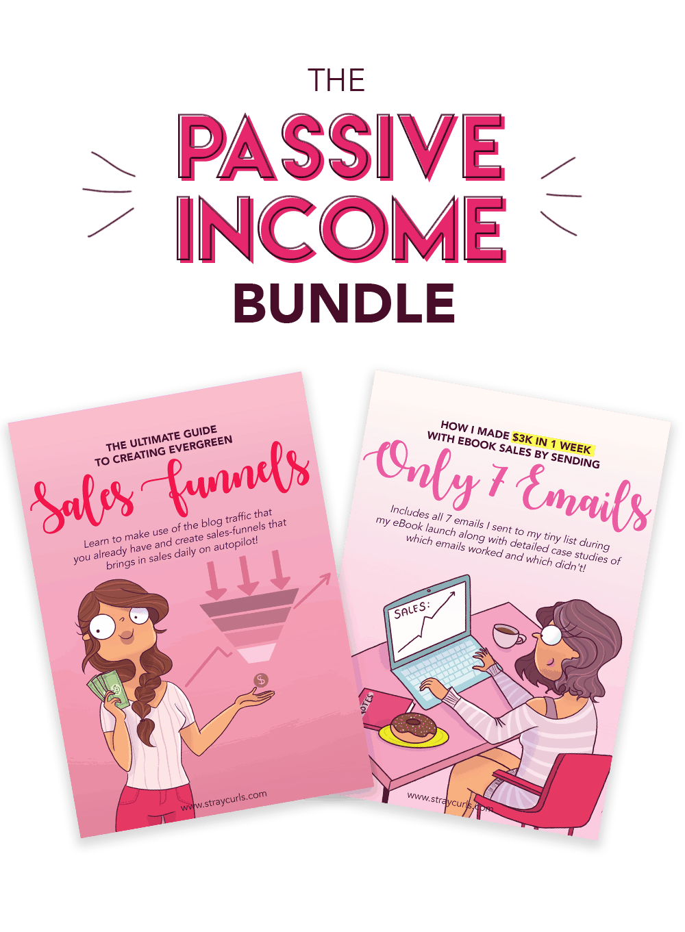 The Passive Income Bundle will help you boost your blog income by teaching you how to launch your digital products and creating evergreen sales funnels.
