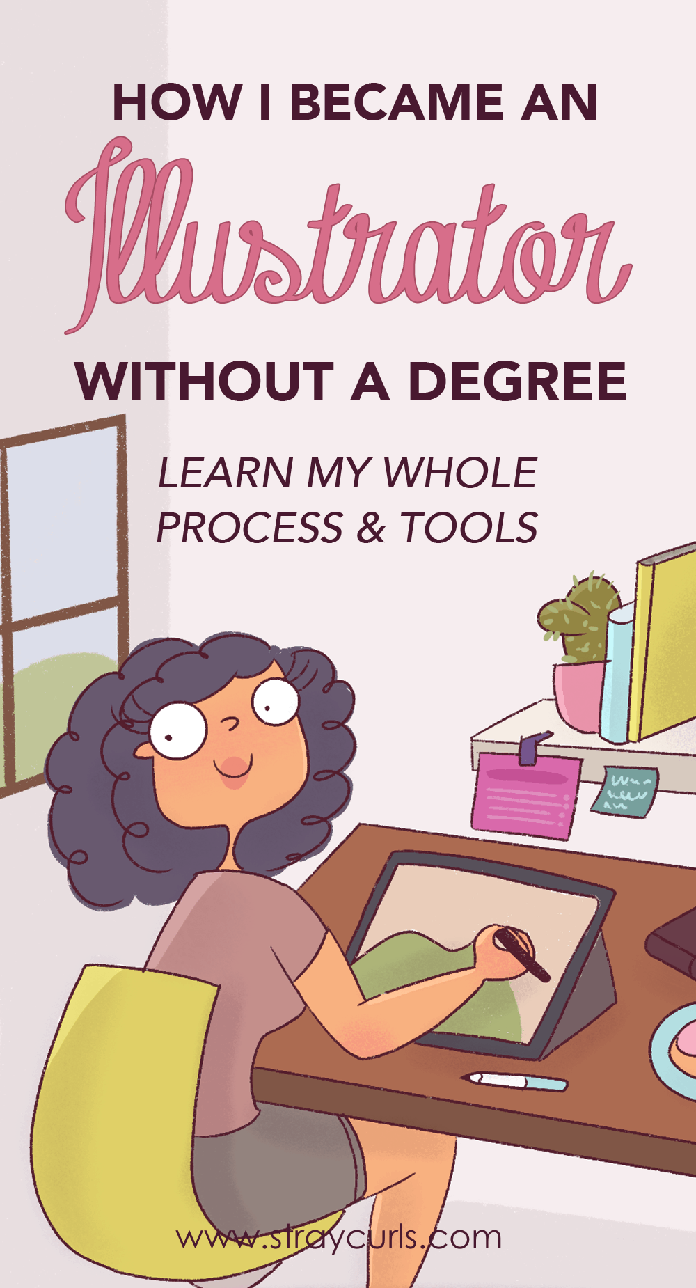 How to become an illustrator without a degree. Learn how to become a self-taught illustrator and pick up illustrating skills with no experience or degree. I cover all the illustrating tools I use and my illustrating process in this post. Digital artist illusration