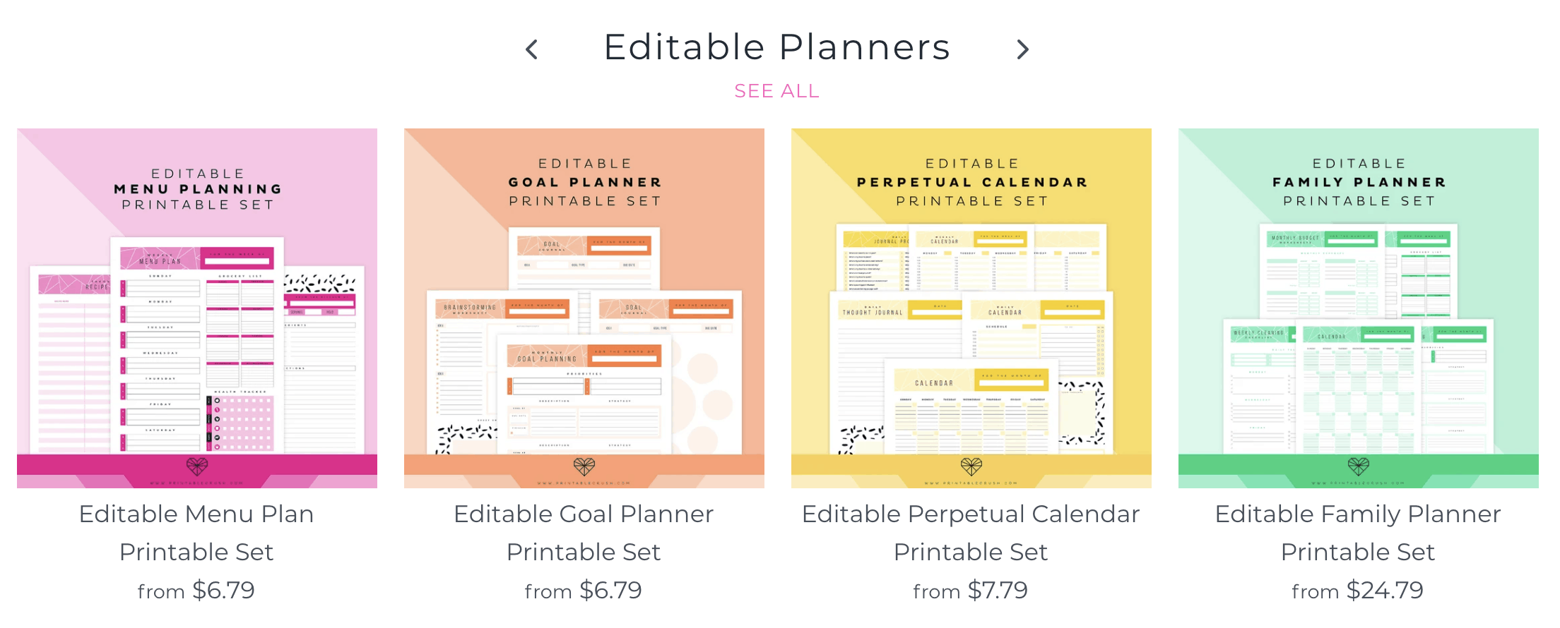 printable planners from printable crush
