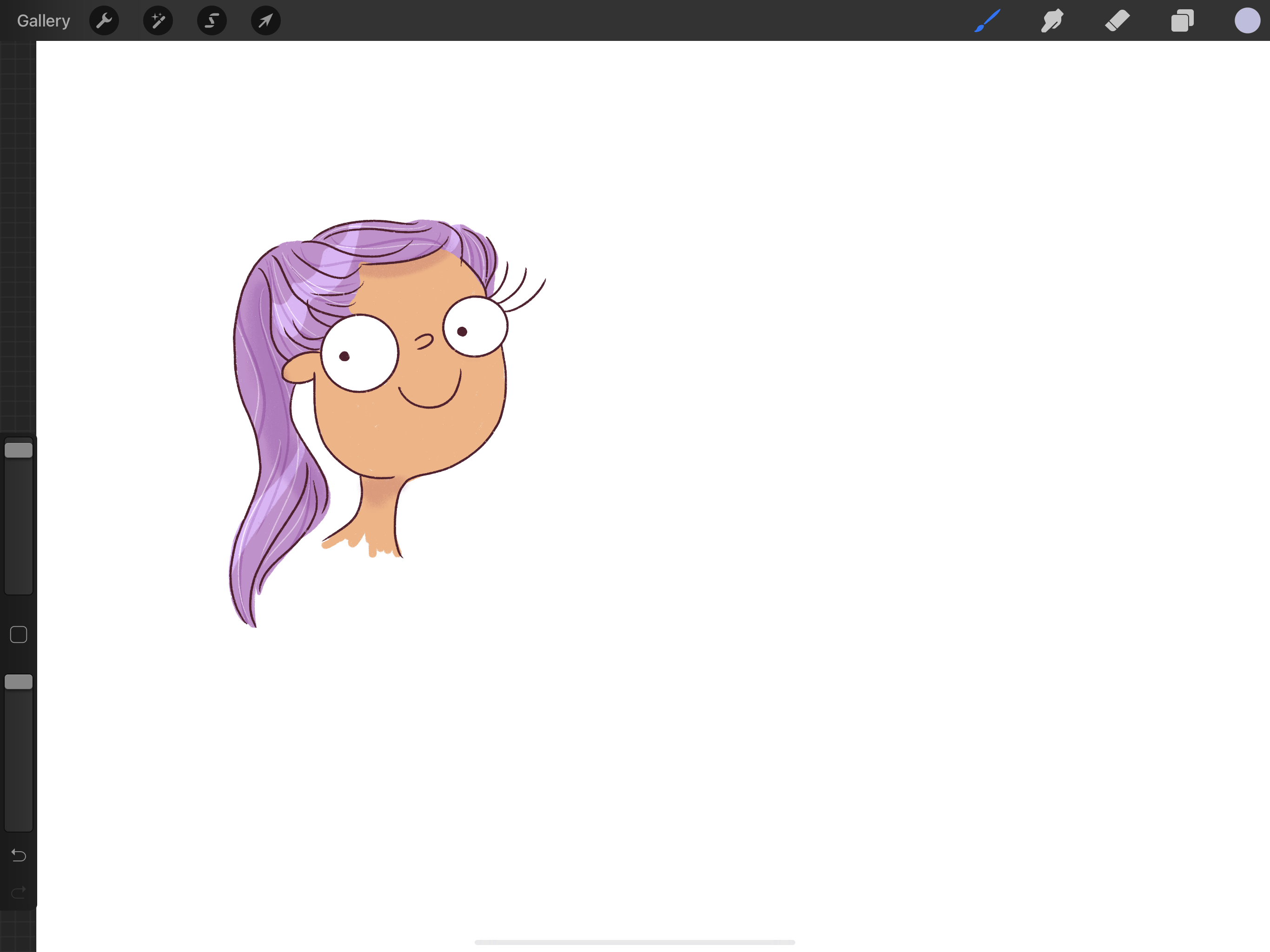convert the layer to add so that you can add a nice sheeny gloss to the cartoon hair. 