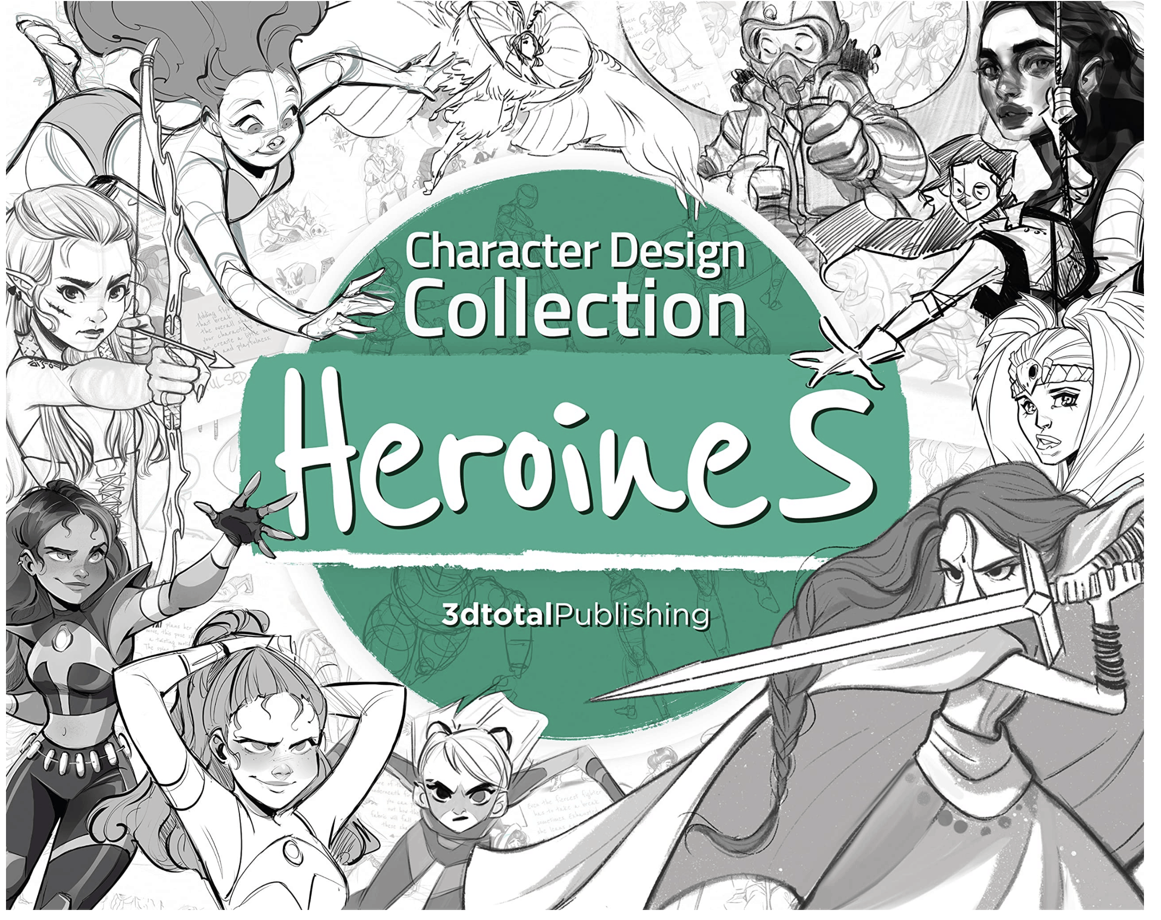 A book filled with heroines by artists who have undertaken multiple drawing projects