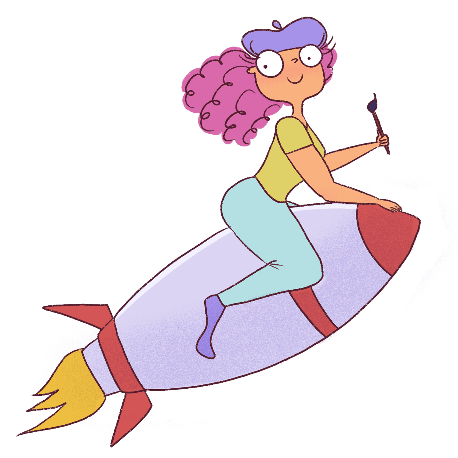 Instagram will help you launch yourself as an artist. Girl on a rocket