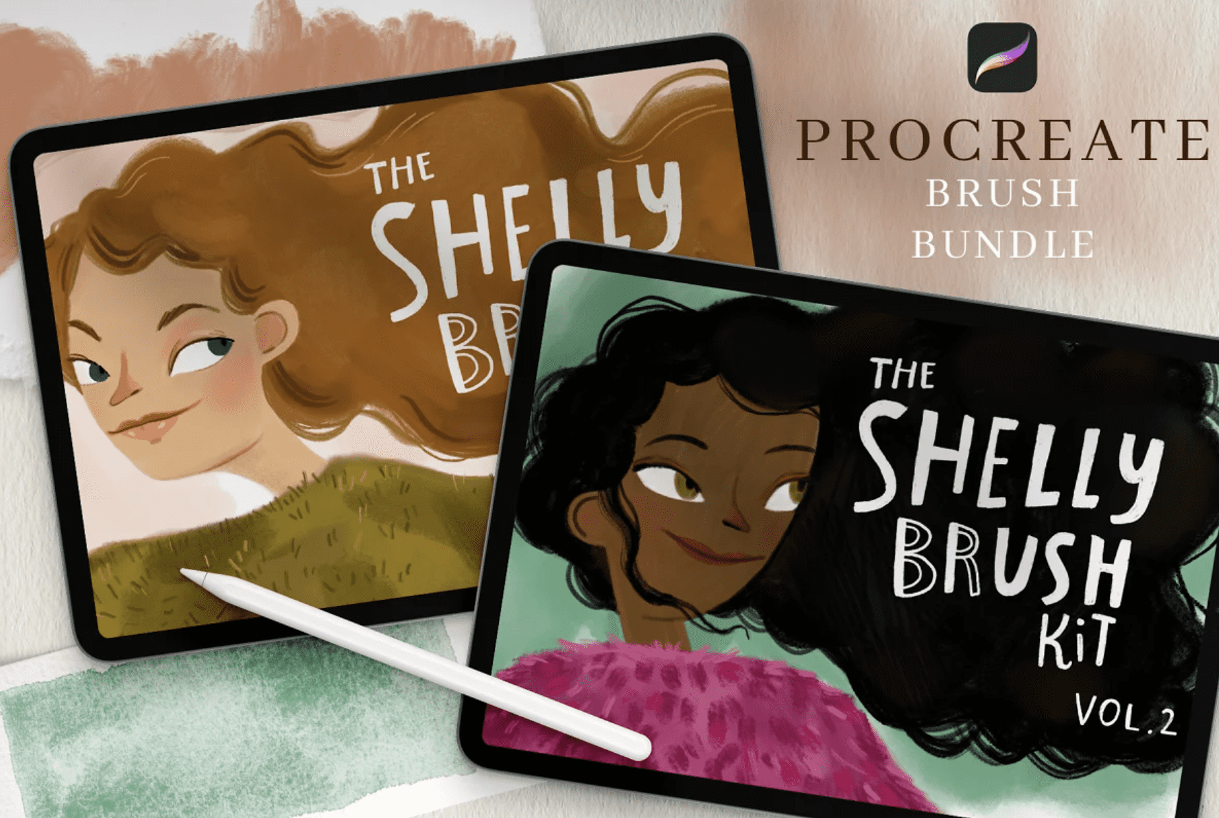 Shelly procreate brushes for your illustrated book