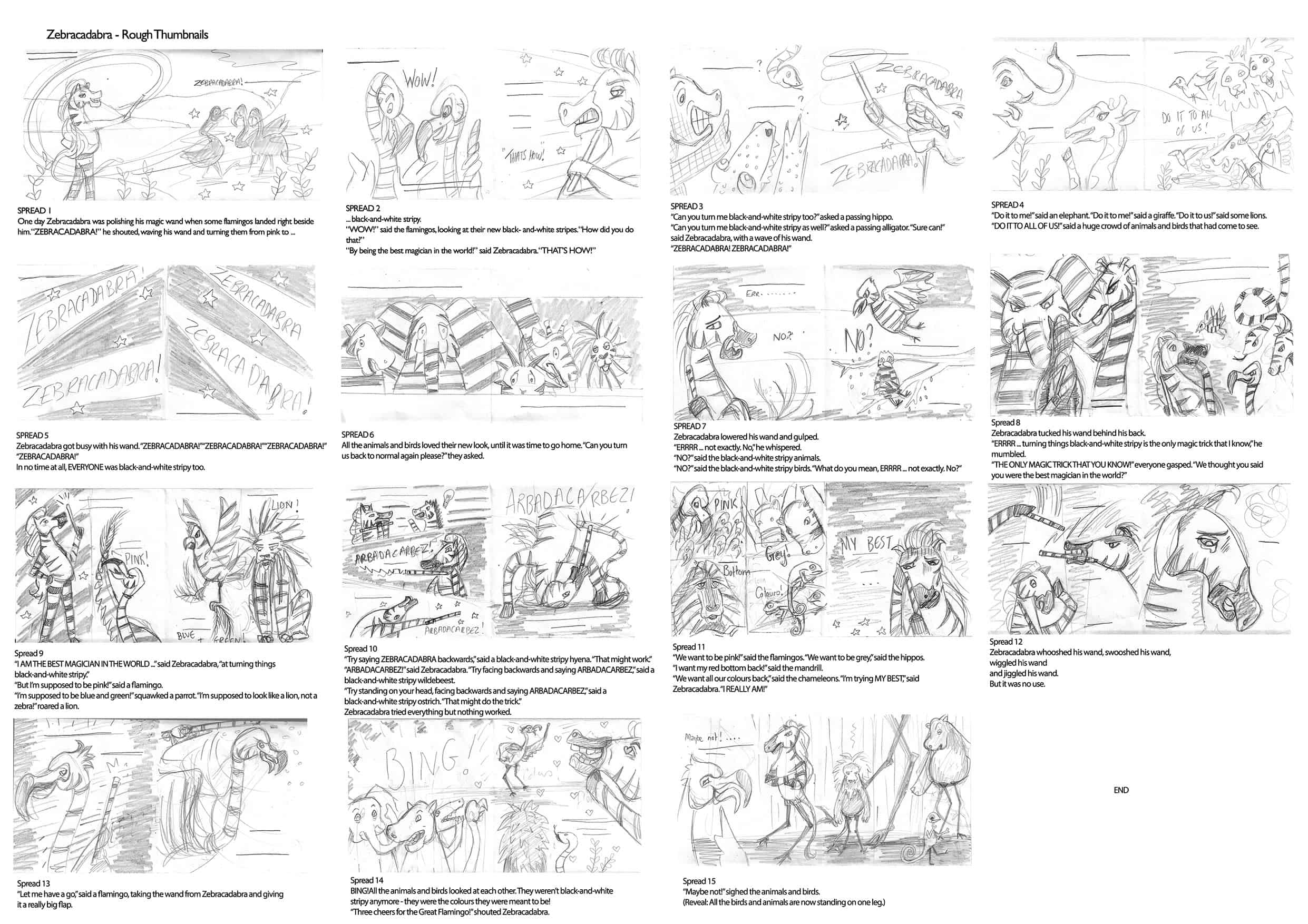 Now it's time to create a storyboard for your children's book. This makes it easier to illustrate the children's book. 
