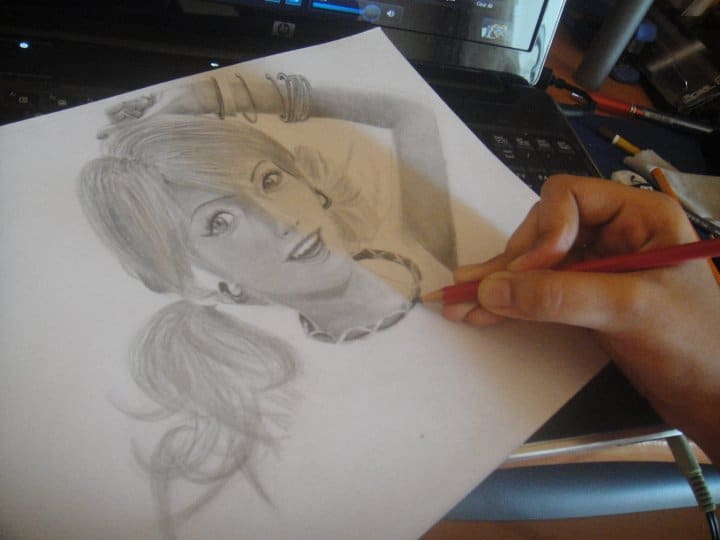 Using pencils to draw