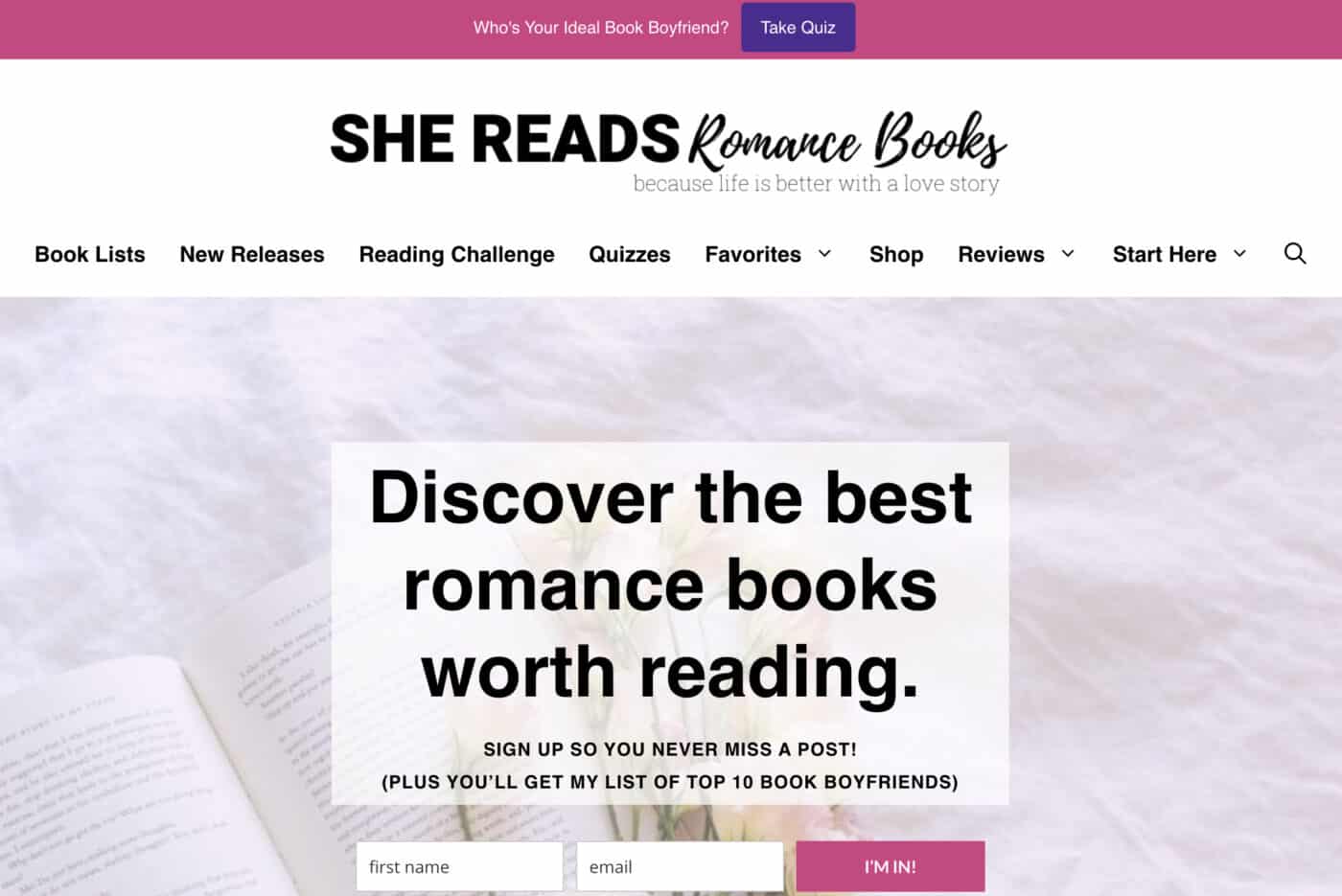 she reads romance books