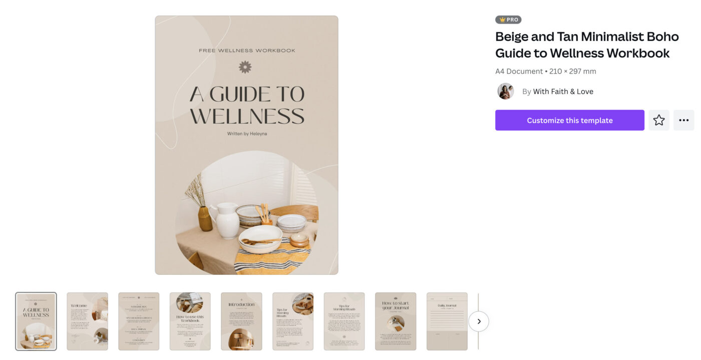 use an ebook guide template 